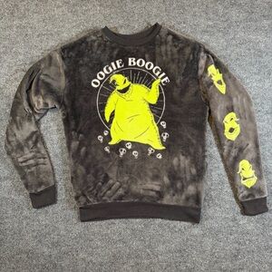 Disney The Nightmare Before Christmas Oogie Boogie Fuzzy Plush Sweater Size S